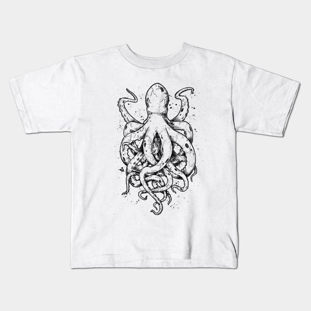 octopus Kids T-Shirt by rudoi